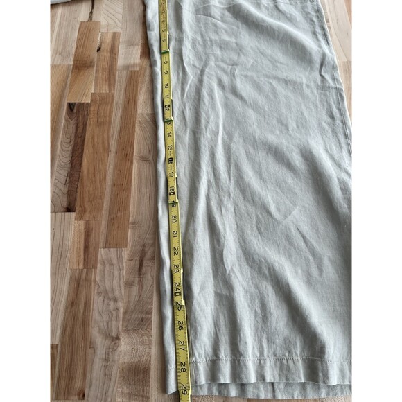 Max Studio 100% Linen Drawstring Wide Leg Trouser Pants Lightweight Tan XL - Picture 9 of 9